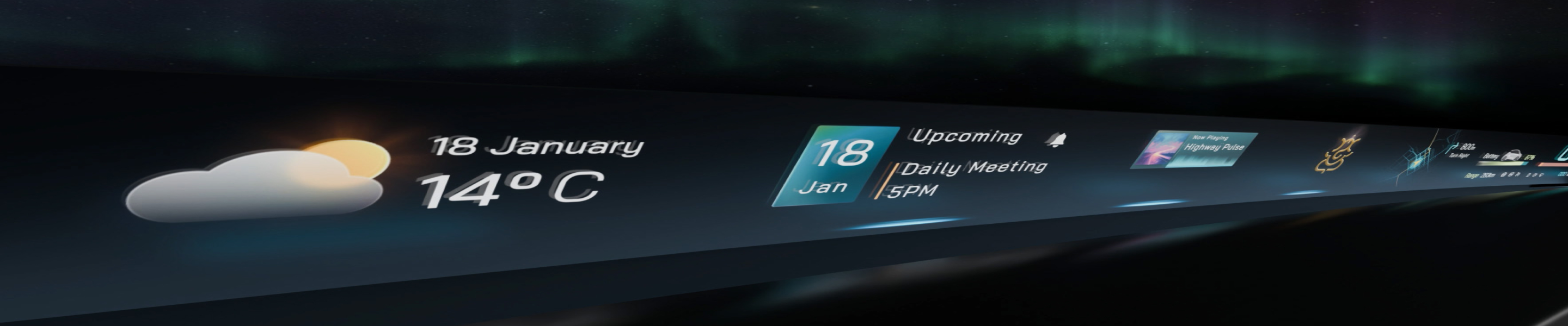 HorizonHUD windshield projection band